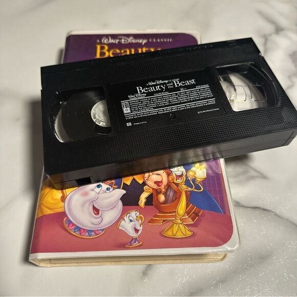 Beauty and the Beast (VHS 1992) -Walt Disney's Black Diamond Classic Video Movie - Picture 4 of 4